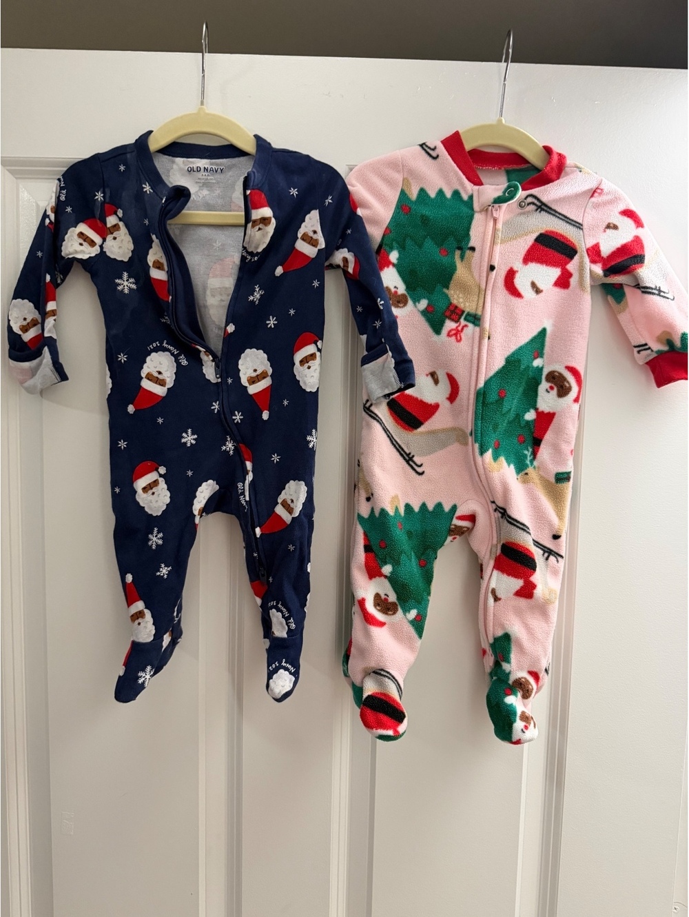 Black Santa Christmas Pajama Bundle 🎅🏾🎄 — Old Navy + Carter’s — 3-6M / 6M